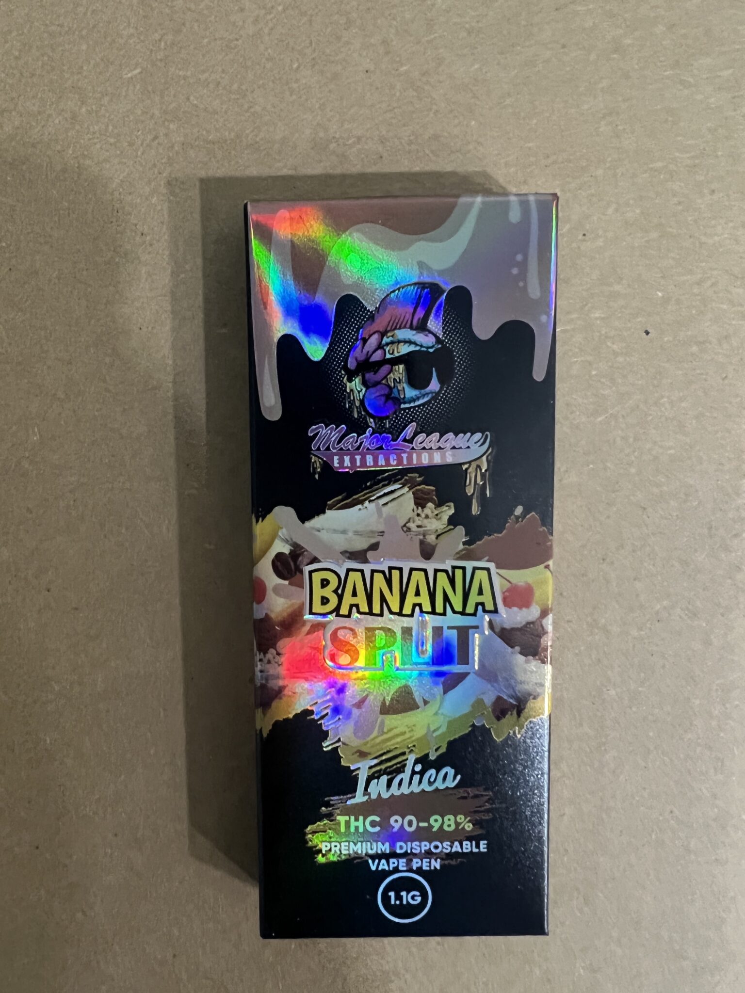 Major League Extractions Vape Pen 1.1g THC Banana Split (Indica