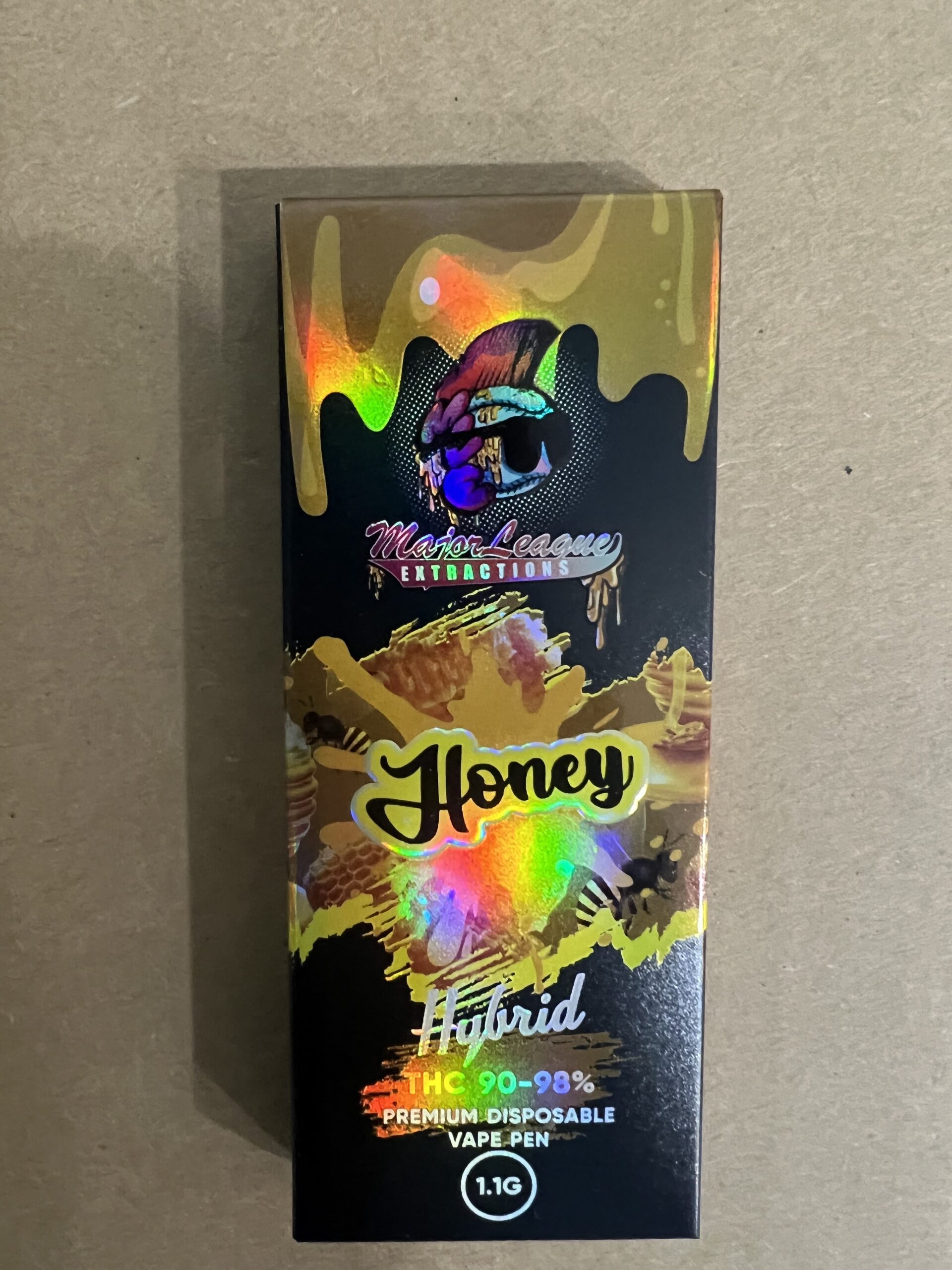 Major League Extractions Vape Pen 1.1g THC Honey (Hybrid) Vape Cabana
